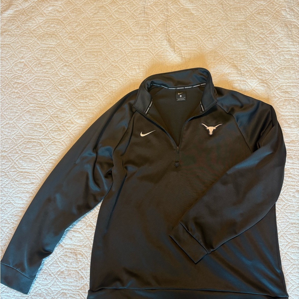 Nike Black Quarter-Zip Men's Longhorns Pullover